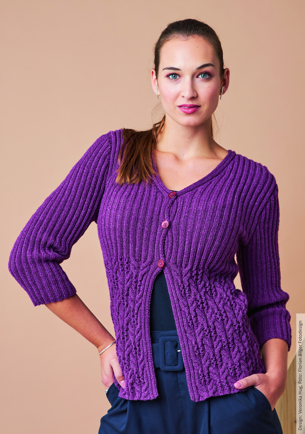 Strickjacke Highlight  | Wollpaket mit Merino Silk Socks Stretch, 4-fach  | Stricken | Veronika Hug, Woolly Hugs, Christophorus Verlag