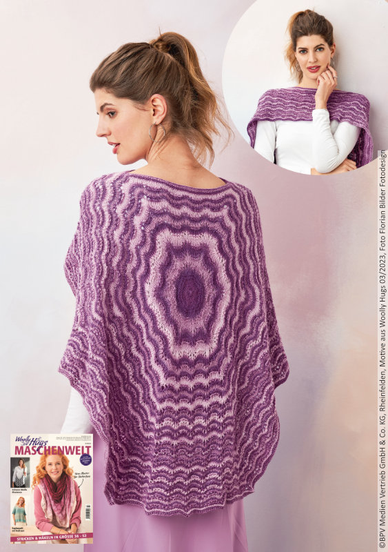 Poncho Vokuhila | Wollpaket mit Year Socks | Stricken