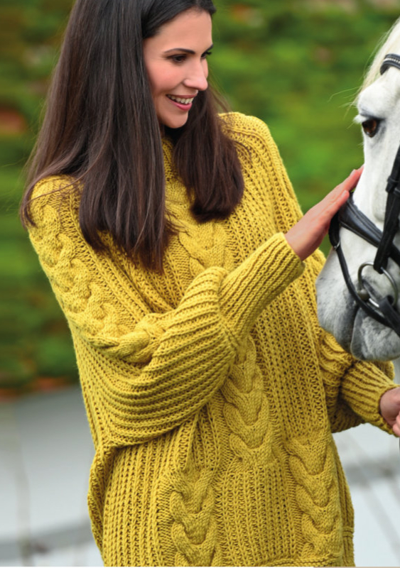 Pullover mit Zöpfen  | Wollpaket mit Cora Linie 20  | Stricken | ONline