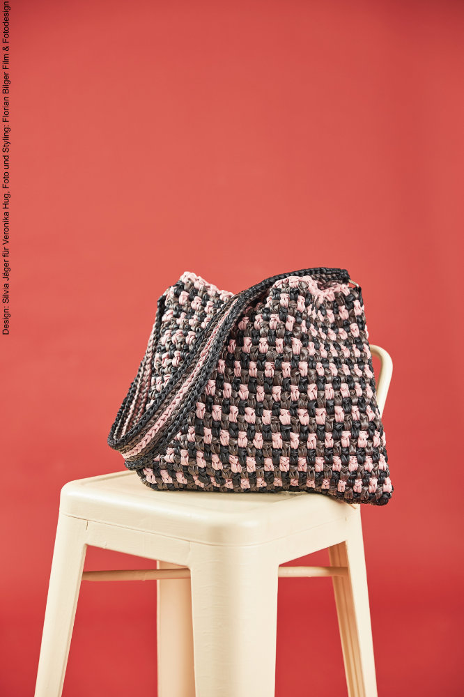 Häkel-Tasche Moni  | Wollpaket mit Leder Look  | Häkeln | Veronika Hug, Woolly Hugs, Christophorus Verlag