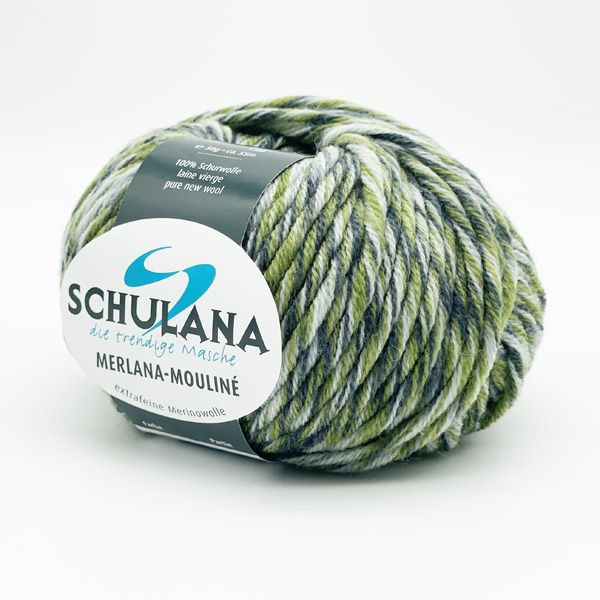 Merlana Mouliné von Schulana 0203 - beige/grün/weiß
