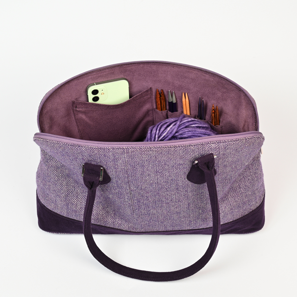 Schultertasche Snug Collection (Purple Tweed + Felt)