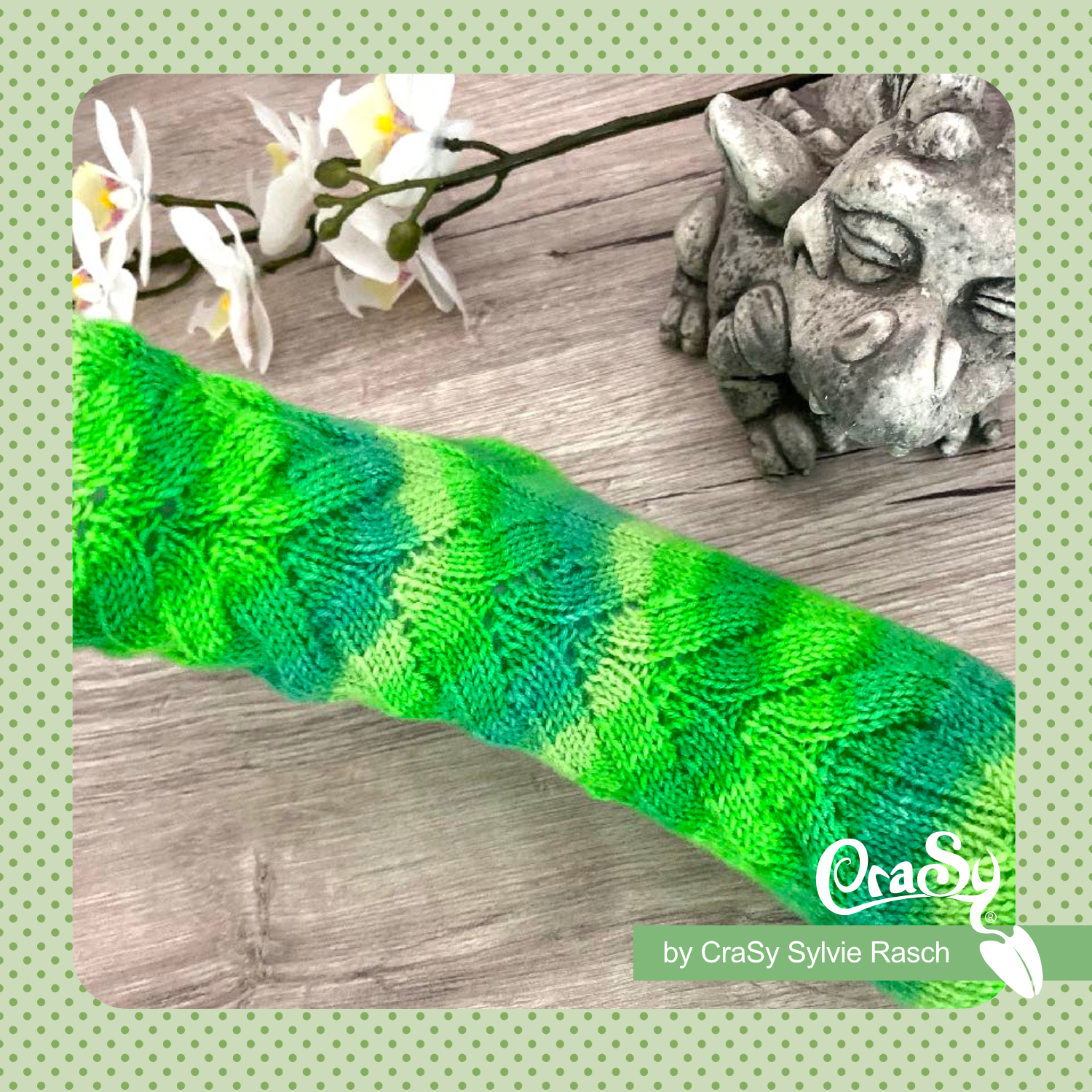 Socke Blattling | Einzelanleitung | Wolle Street Design-Color Linie 12  | Stricken | Sylvie Rasch