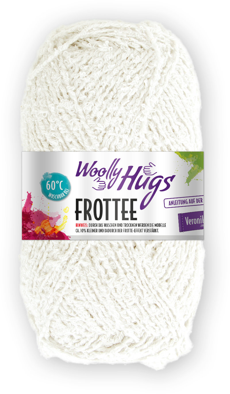 Frottee *Aktion* (10 Knäuel Mindestabnahme) von Woolly Hugs 0001 - weiß