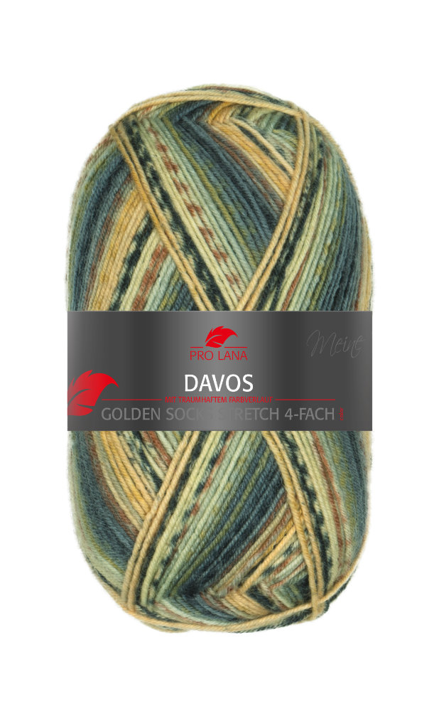 Davos - Golden Socks Stretch - 4-fach Sockenwolle von Pro Lana 0006