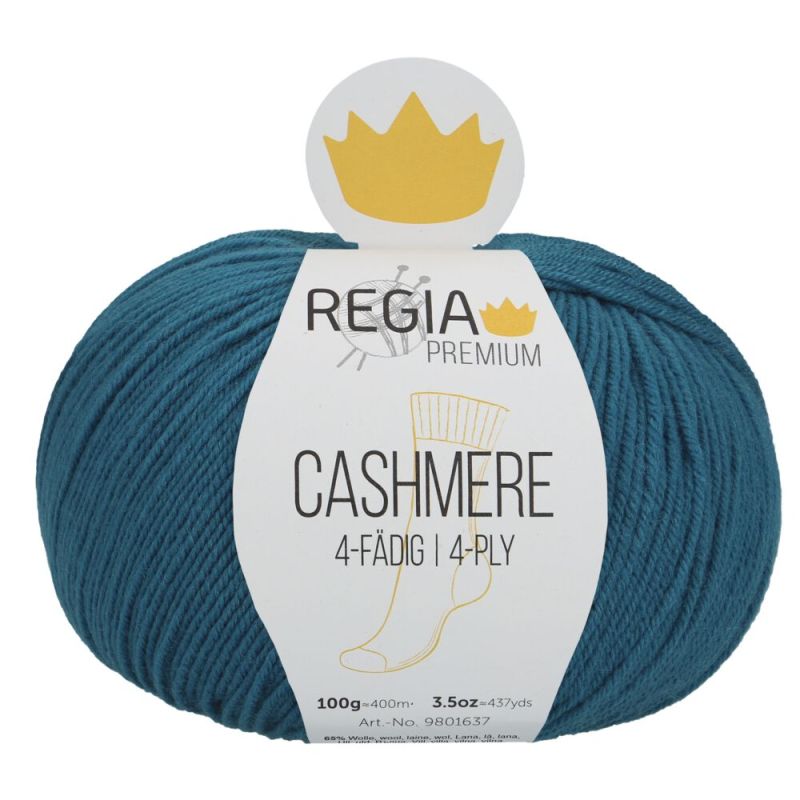 Premium Cashmere Uni 4-fach Sockenwolle 100 g von Regia