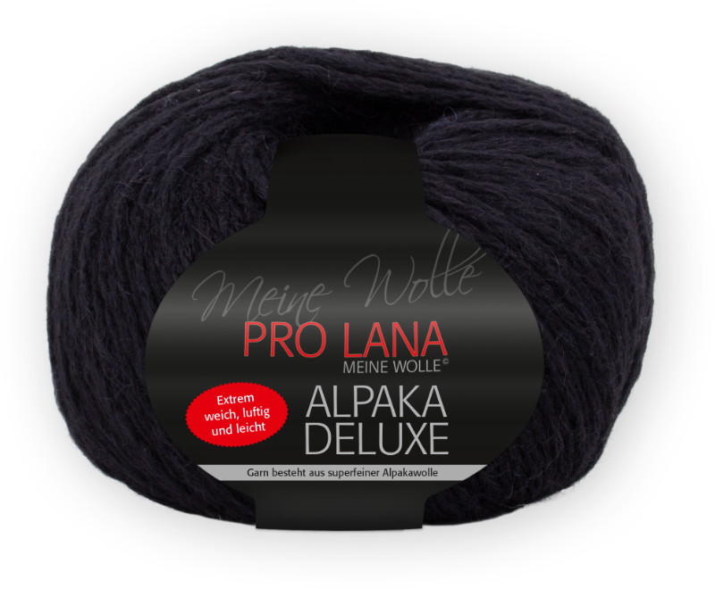 Alpaka deluxe von Pro Lana 0099 - schwarz