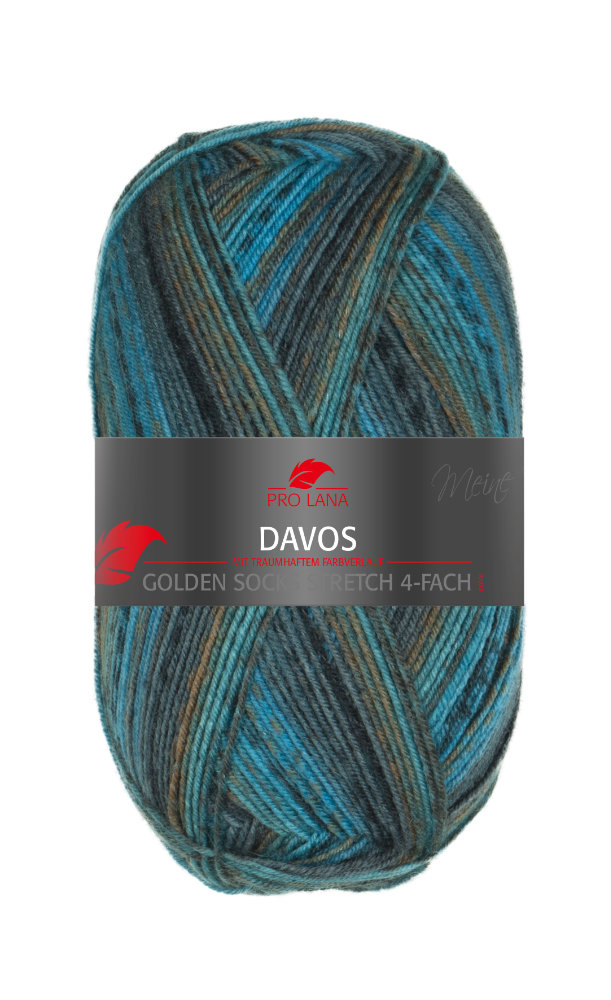 Davos - Golden Socks Stretch - 4-fach Sockenwolle von Pro Lana 0008