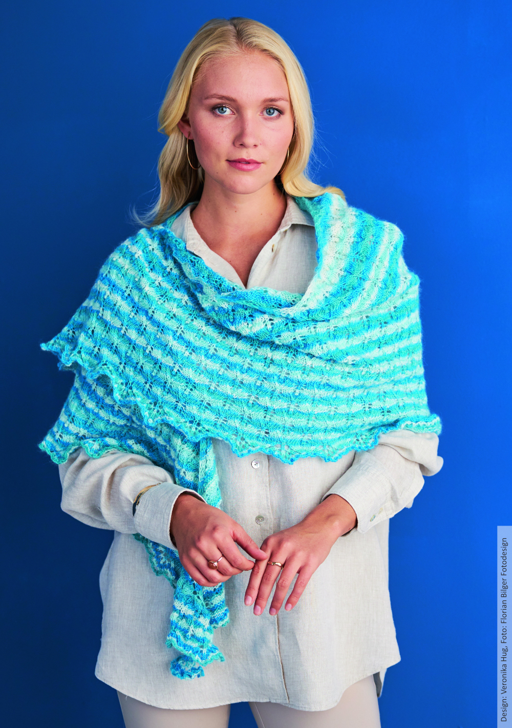 Halbrundes Tuch Style  | Wollpaket mit Year Socks  | Stricken | Veronika Hug, Woolly Hugs, Christophorus Verlag