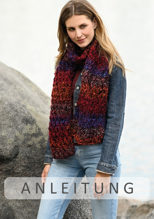 Schal | Einzelanleitung | Wollpaket mit Omedo Linie 464  | Stricken | ONline