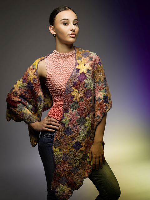 Schal "Dream Flower" | Anleitungsheft | Wolle Zauberball® Crazy  | Stricken | Unjung Yun