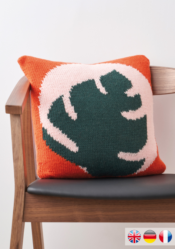 Kissenhülle Greenhouse Cushion | Wollpaket mit Pure Wool Worsted col. 201 tiger ca. 200 m100 g| Stricken