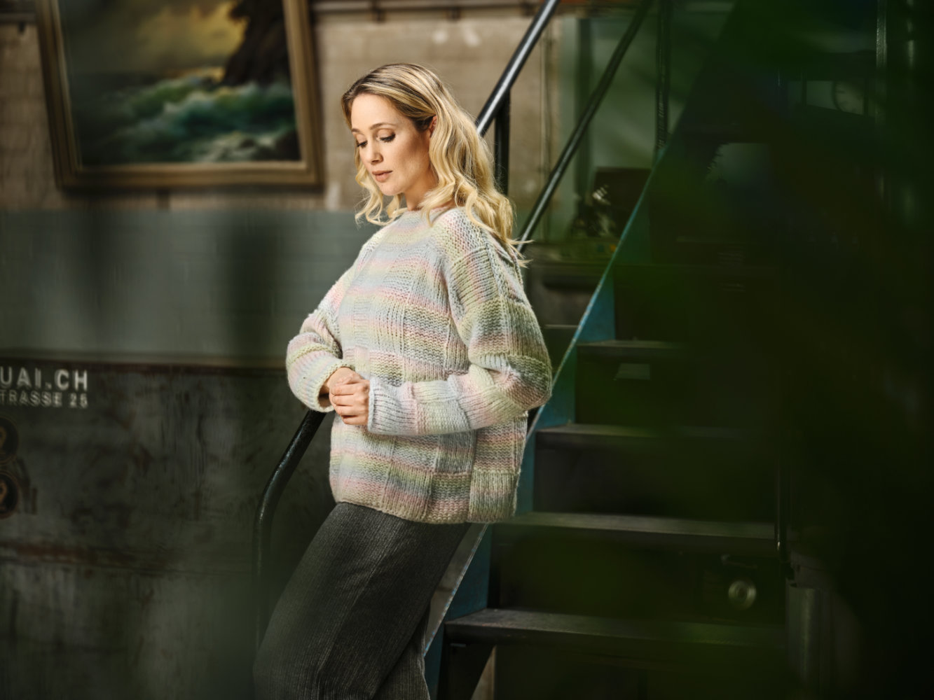 Sweater Schachbrettmuster | Anleitungsheft | Wolle Smooth  | Stricken | Pro Lana