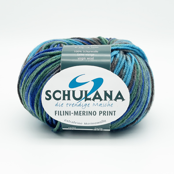 Filini-Merino Print von Schulana 0212 - blau/grün/braun