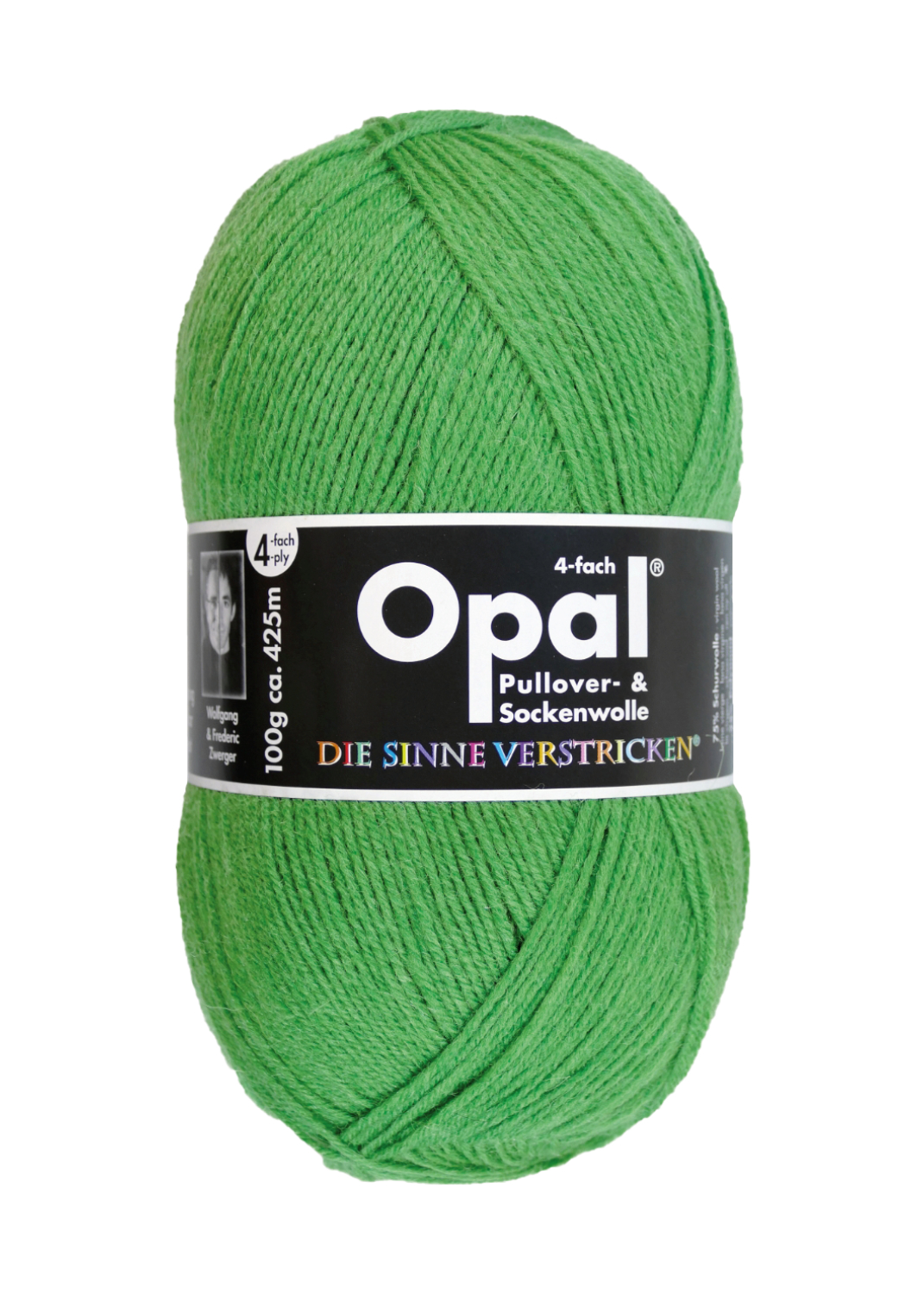 OPAL uni - 4-fach Sockenwolle 0990 - grasgrün