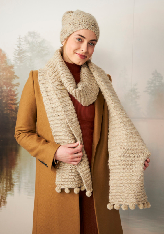 Mütze mit Pompon | Anleitungsheft | Wolle Merino Super Kid  | Stricken | Pro Lana