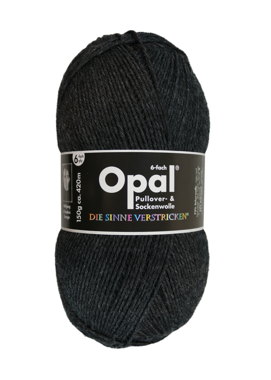 OPAL Uni - 6-fach Sockenwolle 5303 - anthrazit melange