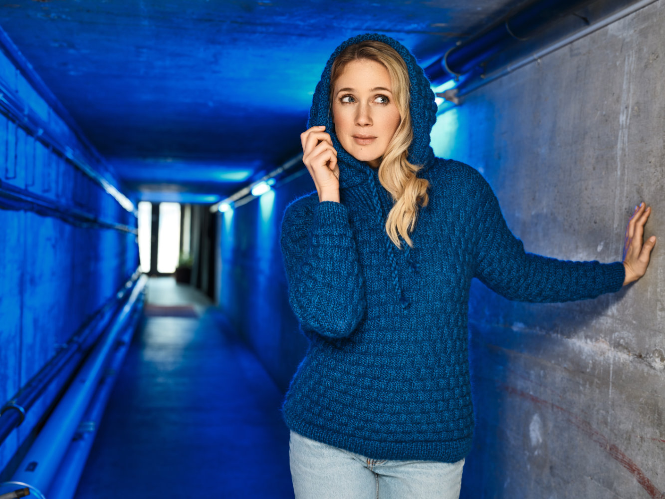 Kaputzenpulli mit Strukturmuster | Anleitungsheft | Wolle Merino Super Kid  | Stricken | Pro Lana