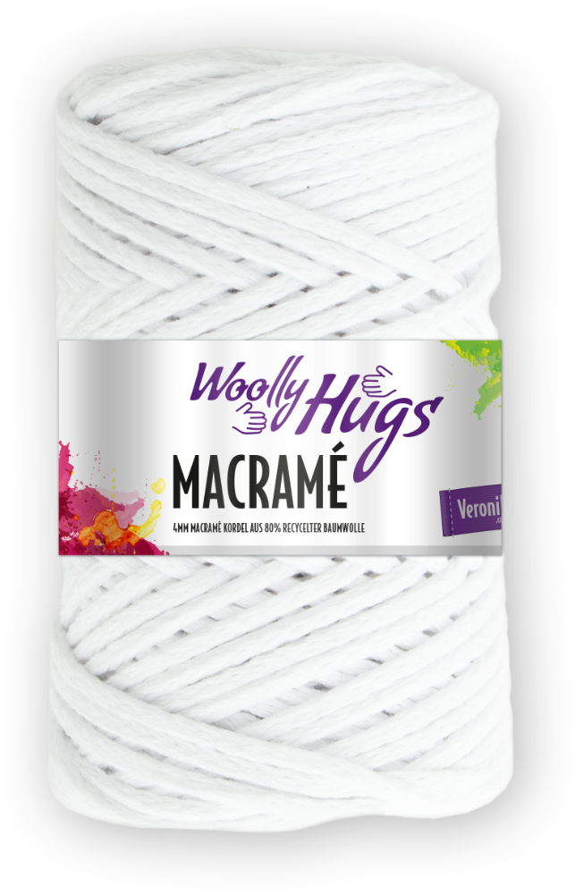 Macramé von Woolly Hugs 0001 - weiß