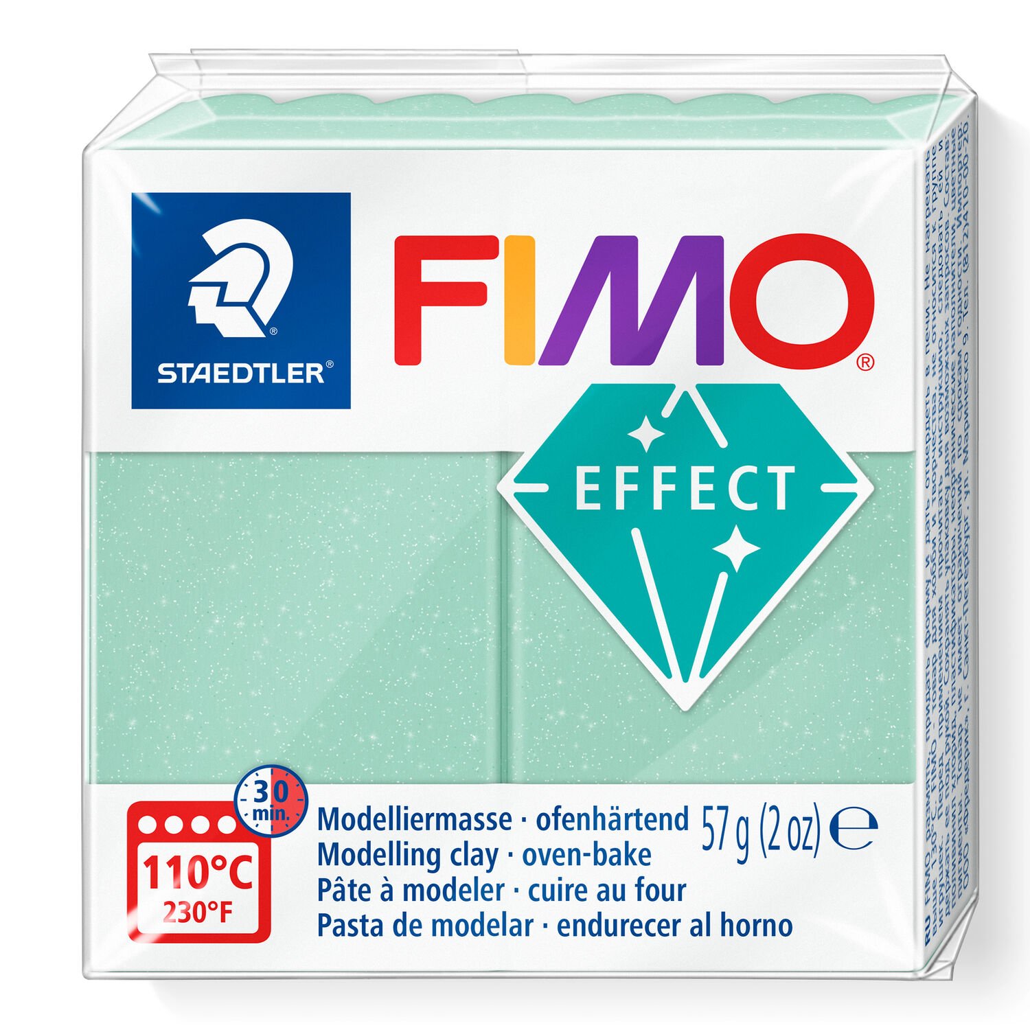 Modelliermasse FIMO® effect 8020 Gemstone 0306 eiskristallblau