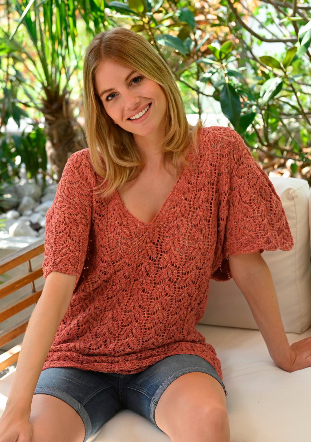 Tunika mit Ajourstreifen | Anleitungsheft | Wolle City Linie 505  | Stricken | ONline