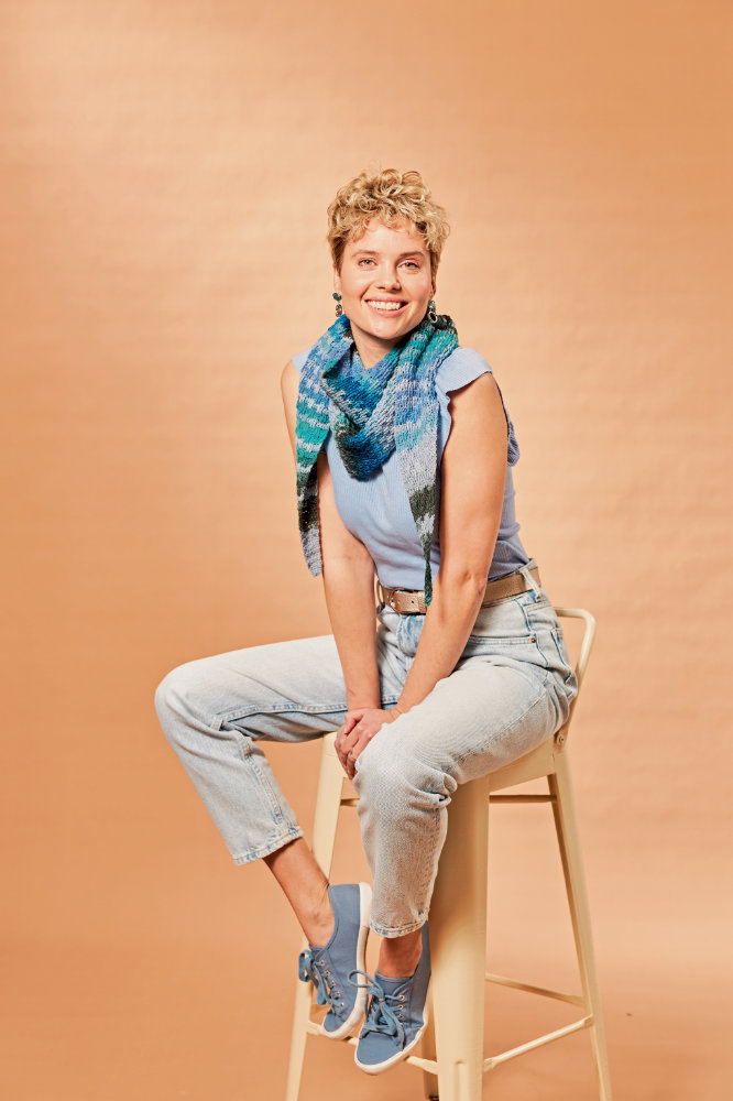 Flaches Tuch Intarsien | Anleitungsheft | Wolle Paint Socks  | Häkeln | Veronika Hug, Woolly Hugs, Christophorus Verlag