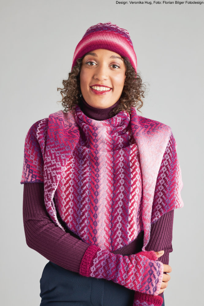 Tuch Grätenmuster  | Wollpaket mit Year Socks  | Stricken | Veronika Hug, Woolly Hugs, Christophorus Verlag