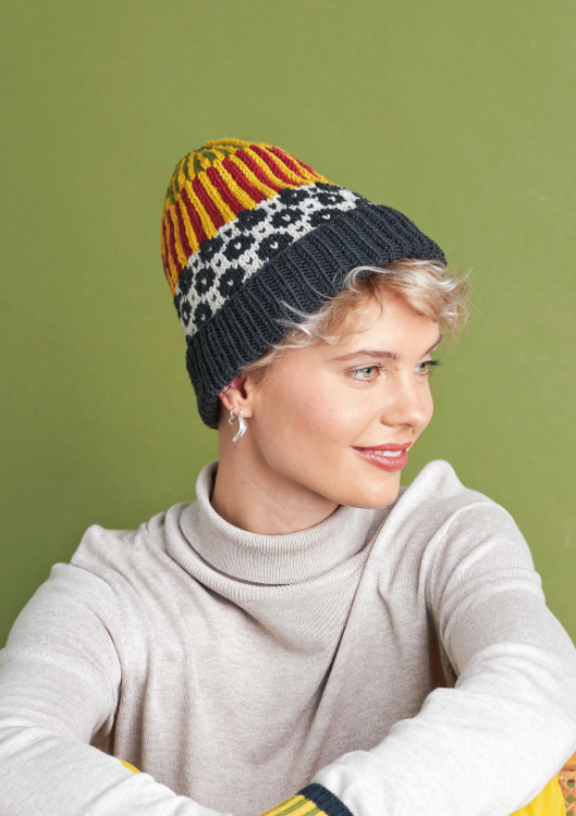Mütze Farbenfroh  | Wollpaket mit Merino Stretch  | Stricken | Veronika Hug, Woolly Hugs, Christophorus Verlag