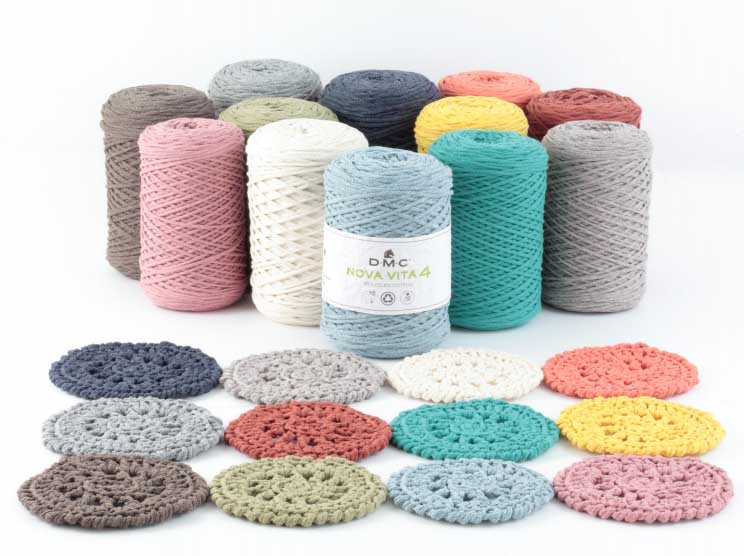 Eco Vita 4 Häkel- Makramee und Strickgarn von DMC 0100 - weiß