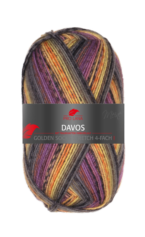 Davos - Golden Socks Stretch - 4-fach Sockenwolle von Pro Lana 0007