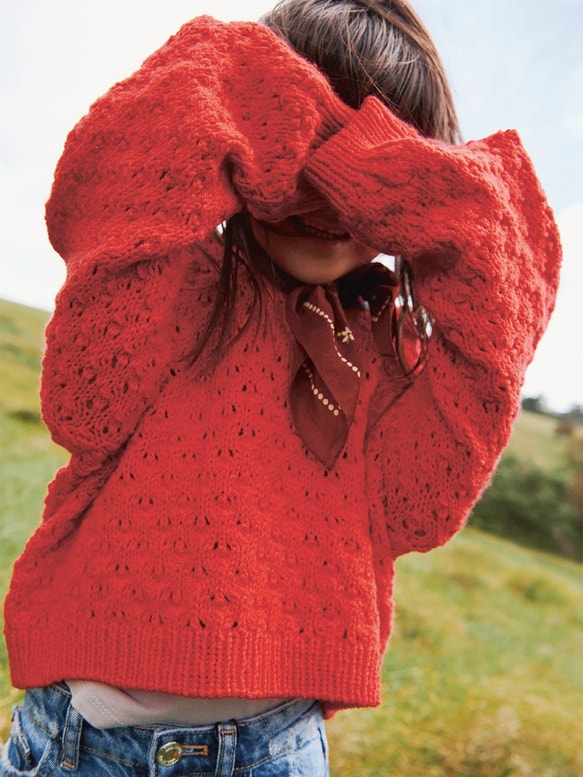 Moa Kinder Pullover ( von oben nach unten ) | Anleitungsheft + Wolle Double Sunday by Petite Knit | Stricken