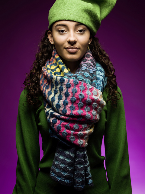 Schal "Dots" | Anleitungsheft | Wolle Zauber Flower  | Stricken | Unjung Yun