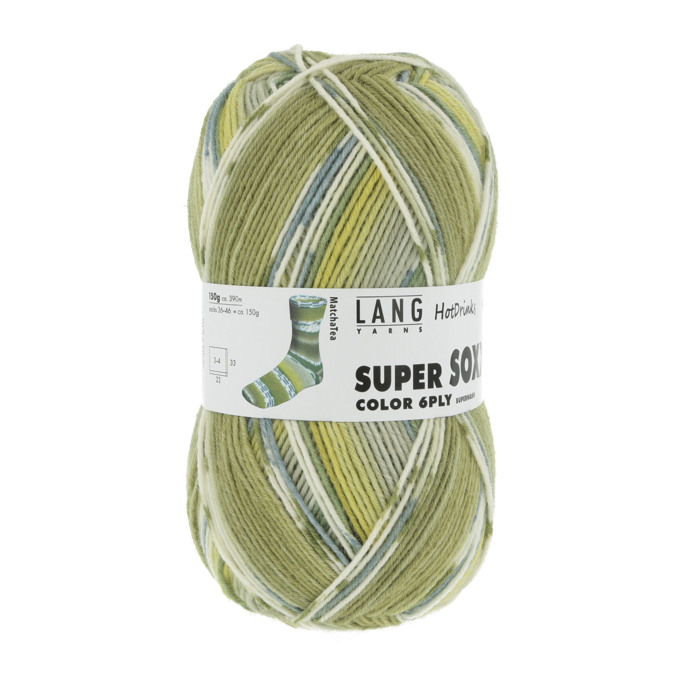 Super Soxx 6-fach von Lang Yarns HotDrinks - 0378 - MatchaTea