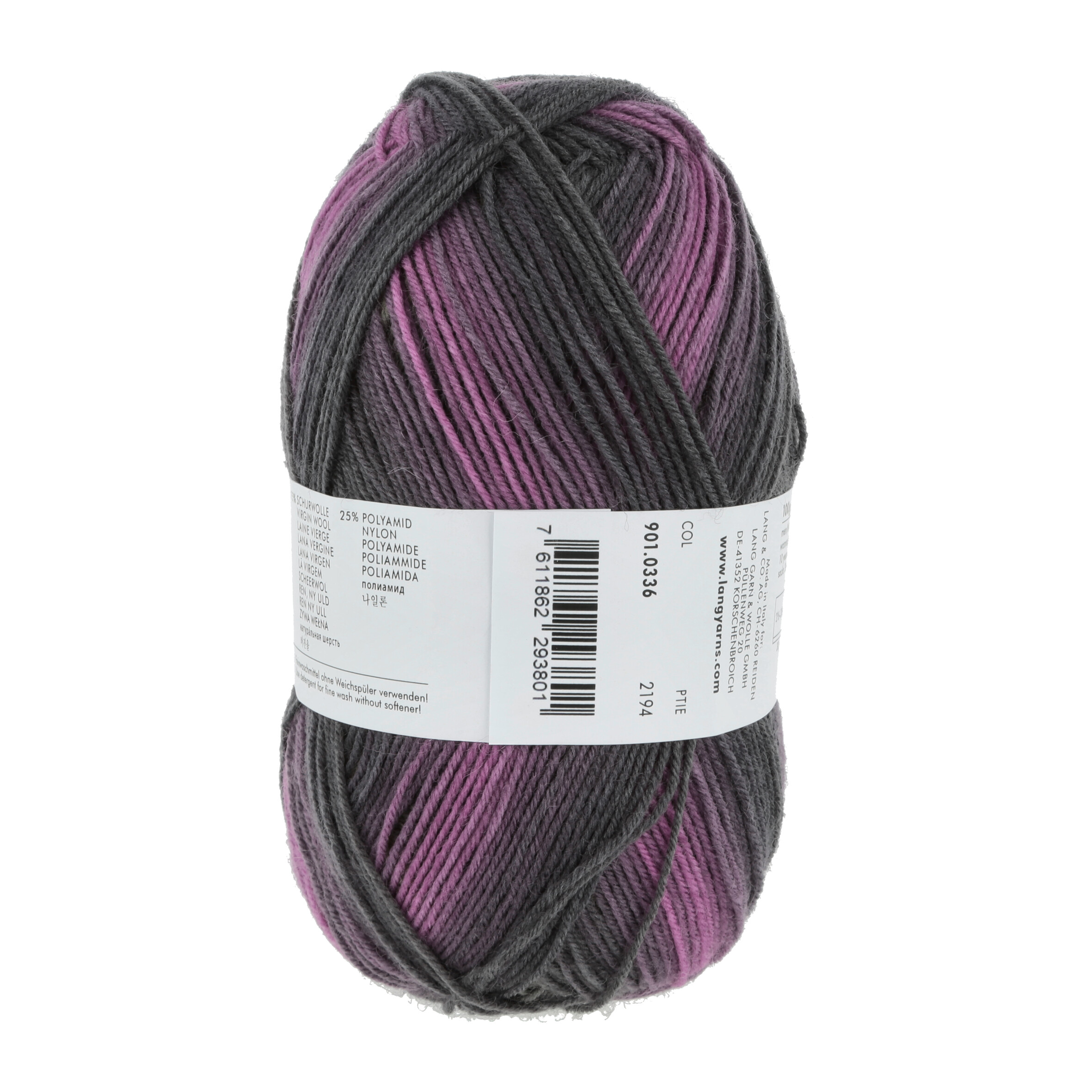 Super Soxx 4-fach von Lang Yarns Stormy Degrade - 0336 - Tsunami