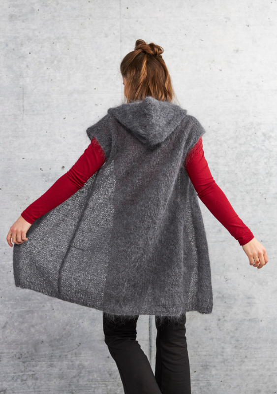 Kaputzenweste | Anleitungsheft | Wolle Kid Mohair 100  | Stricken | Pro Lana