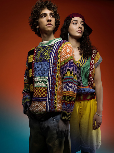 Pullover "Knirpz" Herren | Anleitungsheft | Wolle Reggae  | Stricken | Raphaela Blumenbunt