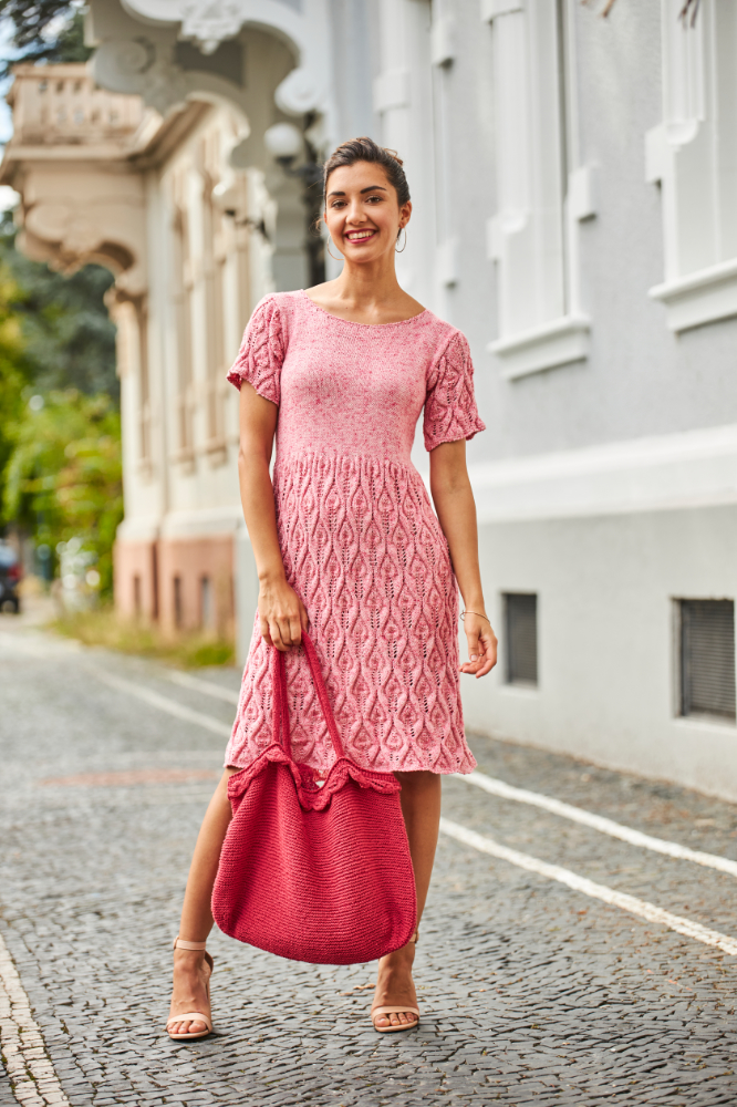 Tasche mit Blattmusterrand | Anleitungsheft | Wolle Silky  | Stricken | Regina Bühler, Pro Lana Tasche mit Blattmusterrand | Anleitungsheft | Wolle Silky  | Stricken | Regina Bühler, Pro Lana