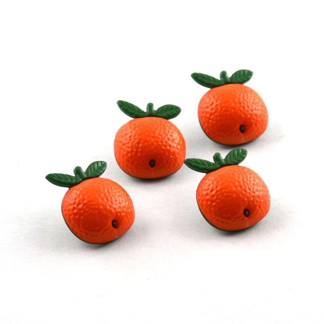 Kinderknopf Orange - Größe: 18mm - Farbe: orange 