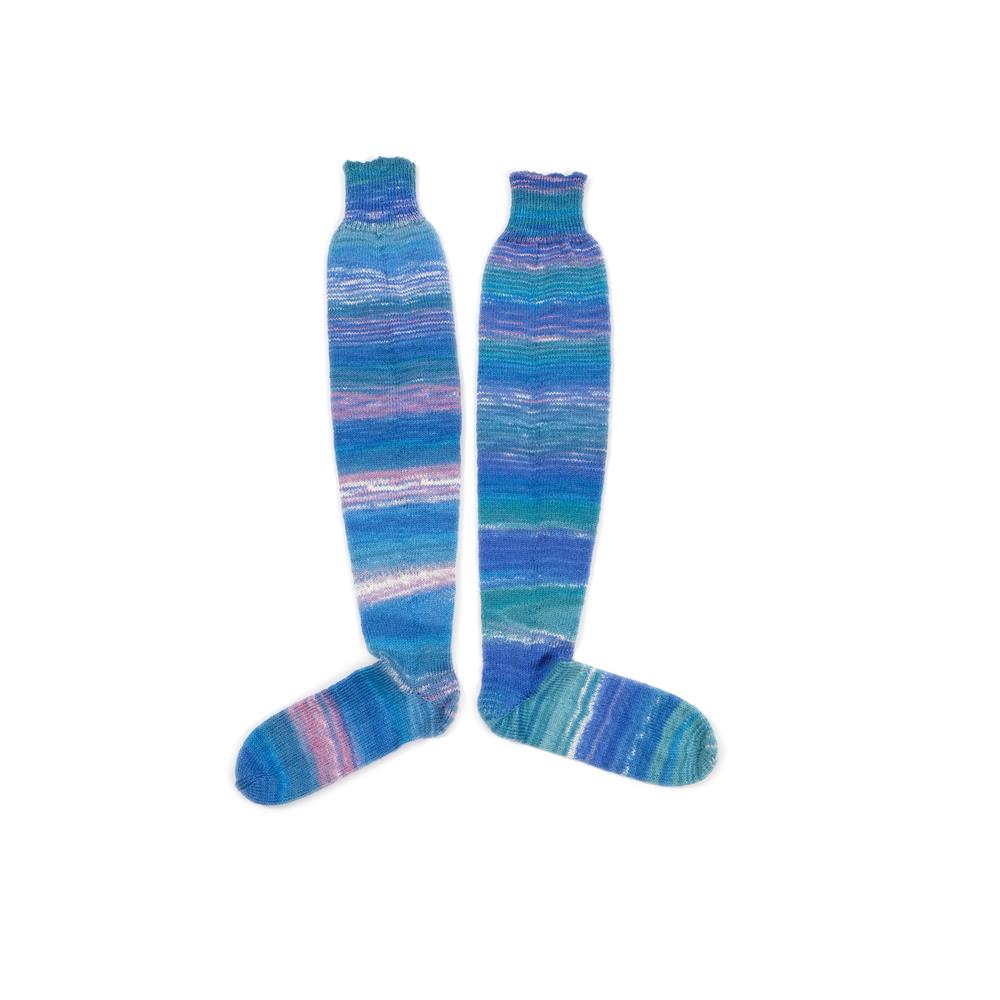 Overknee "Fuji Lights" | Anleitungsheft | Wolle Wunderklecks  | Stricken | Waltraud Dörr