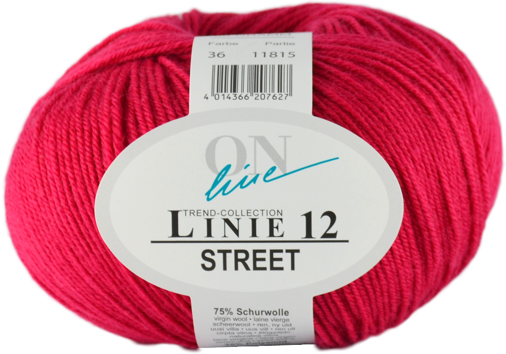 Street Linie 12 von ONline 0036 - dunkelerdbeerrot