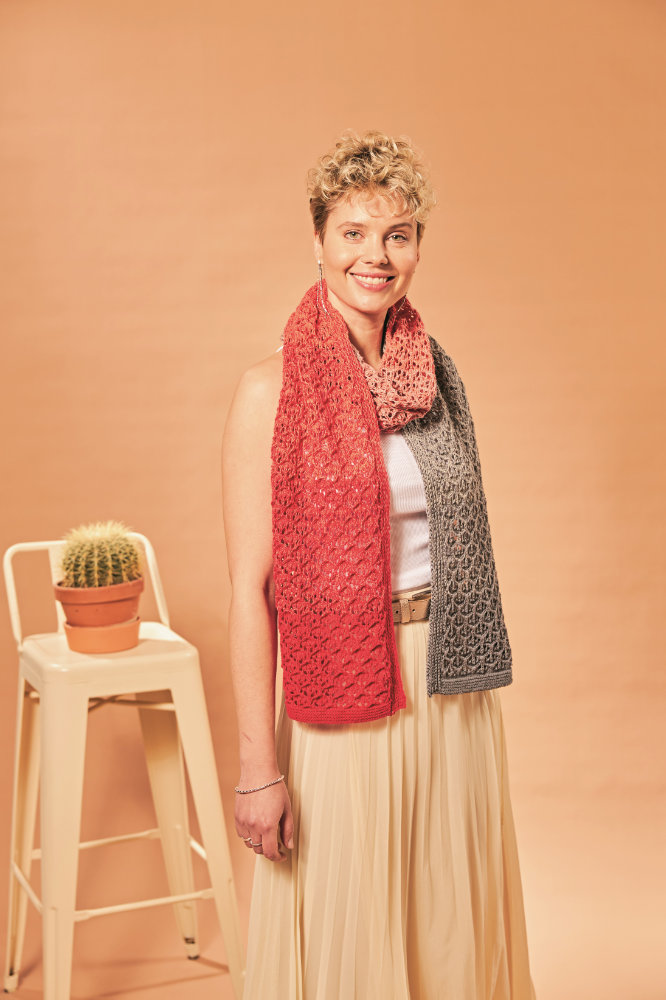 Stola Blubber-Blasen  | Wollpaket mit BOBBEL cotton 800m  | Stricken | Veronika Hug, Woolly Hugs, Christophorus Verlag