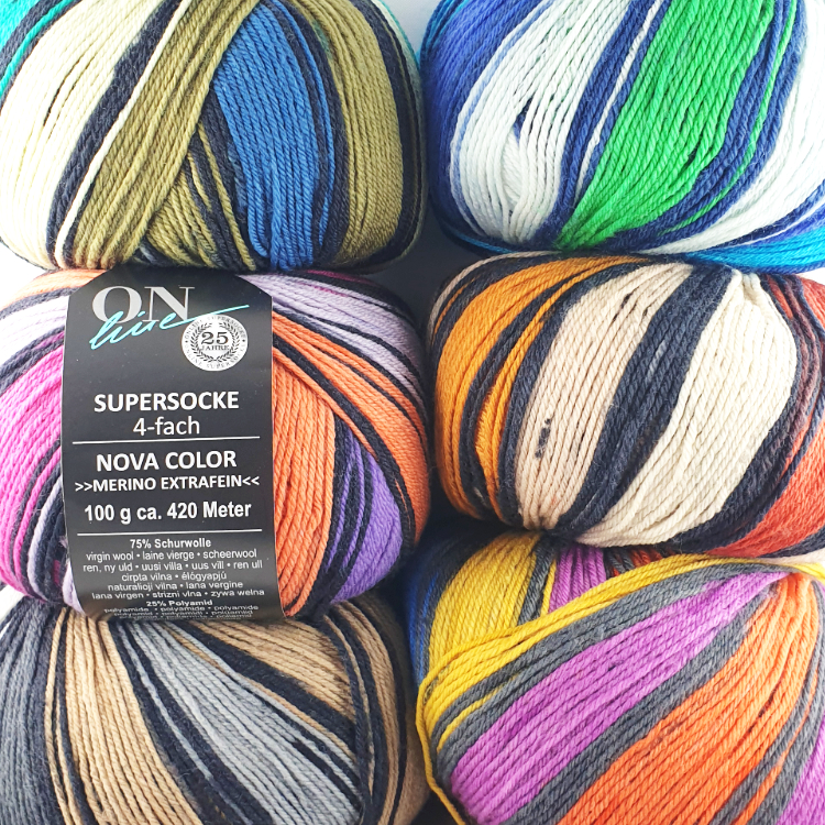 Supersocke 100 Merino Color, 4-fach von ONline 3120 Supersocke 100 Merino Color, 4-fach von ONline 3120
