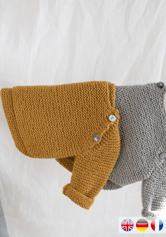 Babypullover Poppet | Wollpaket mit Cotton Wool | Stricken