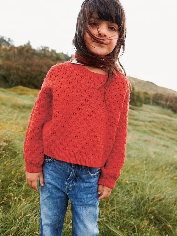Moa Kinder Pullover ( von oben nach unten ) | Anleitungsheft + Wolle Double Sunday by Petite Knit | Stricken