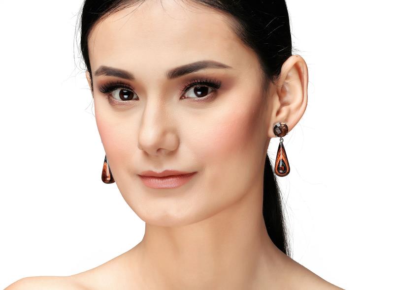 Zing Ohrring/Earring - Rosewood von TEEKRI 