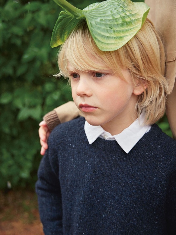 Debutant Kinder Sweater | Anleitungsheft + Wolle Tweed recycled | Stricken