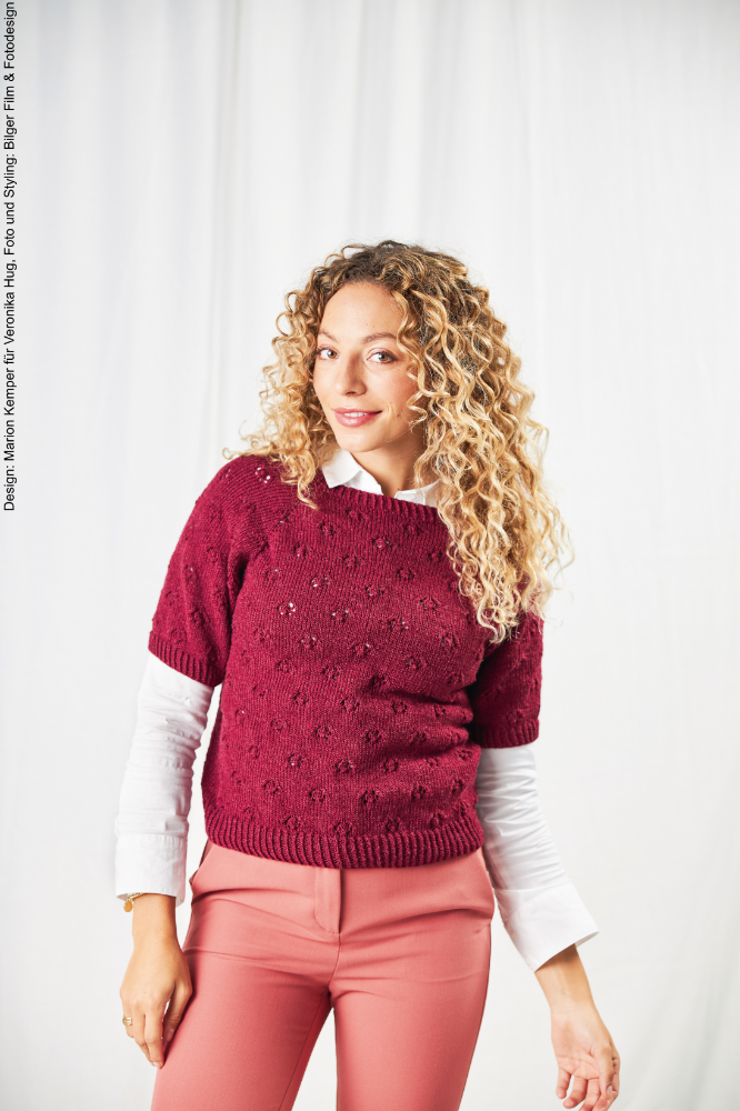 Raglanpulli Ajoublümchen  | Wollpaket mit Merino Silk Socks Stretch, 4-fach  | Stricken | Veronika Hug, Woolly Hugs, Christophorus Verlag