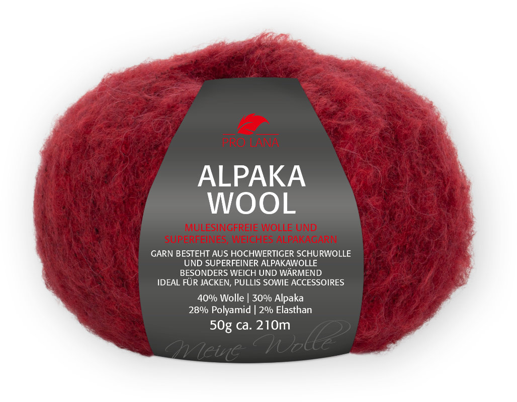 Alpaka Wool von Pro Lana 0031 - kirsche meliert
