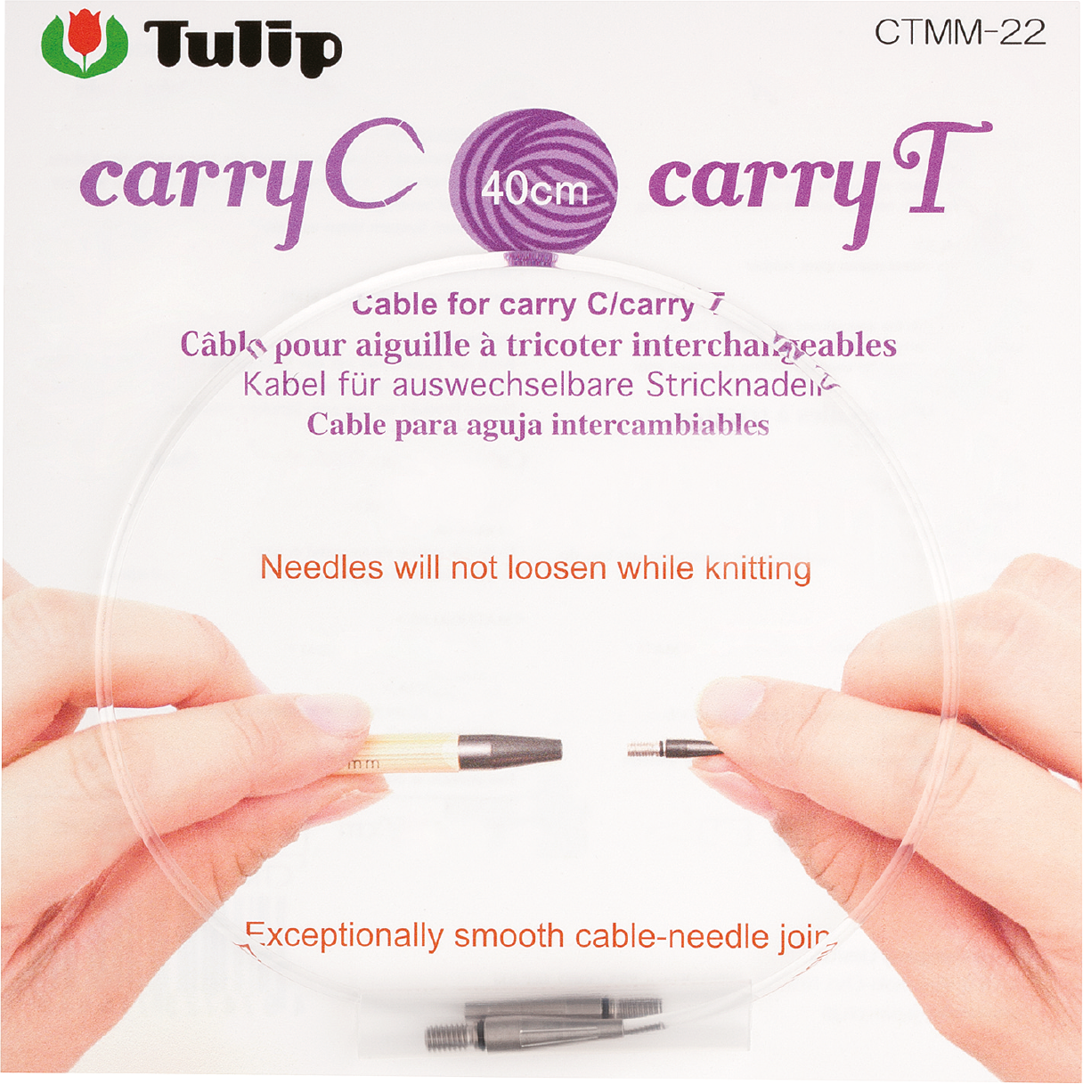 Nadelseile carryC / CarryT von Tulip 41 cm für 60 cm lange Rundstricknadeln