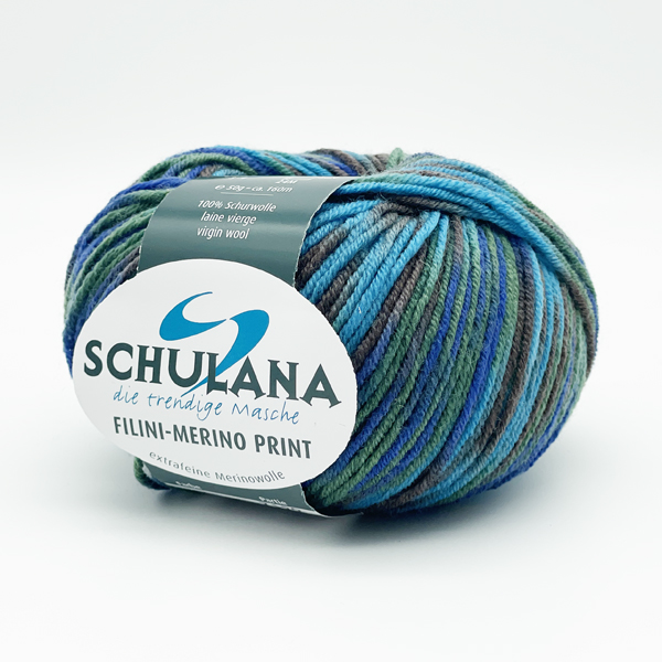 Filini-Merino Print von Schulana 0212 - blau/grün/braun